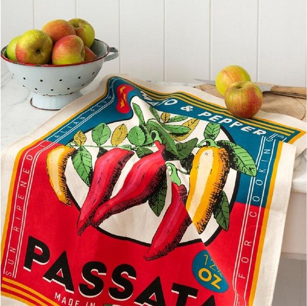 Rex London Geschirrtuch Geschirrhandtuch, (Baumwolle, 1-tlg, mit Aufhängeschlaufe), ca. 50 x 70 cm