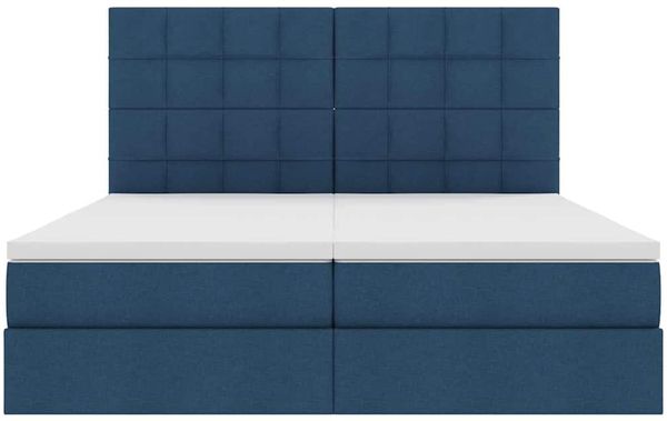 vidaXL Aufbewahrungsbett mit Kopfteil Blau 200 x 200 cm Kunstleder 3372208 Bild 10