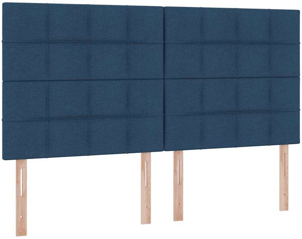 vidaXL Aufbewahrungsbett mit Kopfteil Blau 200 x 200 cm Kunstleder 3372208 Bild 9