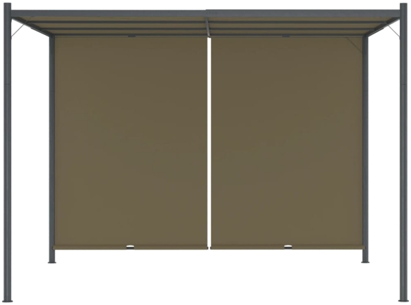 vidaXL Gartenpergola mit Ausziehbarem Dach 3x3 m Taupe 180 g/m² 312225