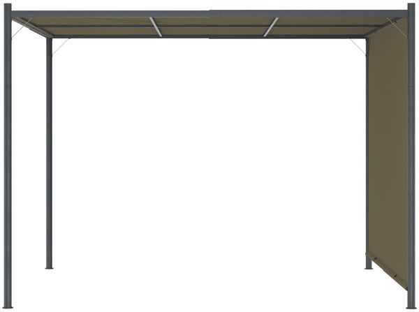 vidaXL Gartenpergola mit Ausziehbarem Dach 3x3 m Taupe 180 g/m² 312225 Bild 3