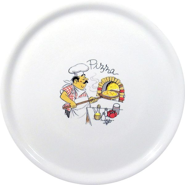 HENDI Pizzateller Traditional, Weiß, ⌀310mm