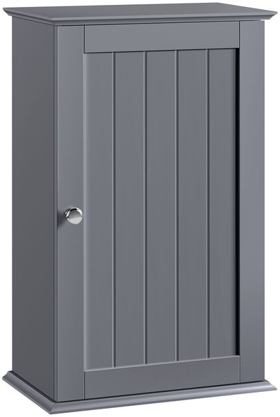 Yaheetech Hängeschrank mit wasserabweisender Beschichtung, bis 16 kg, Holz, 35 x 20,7 x 55 cm, Grau
