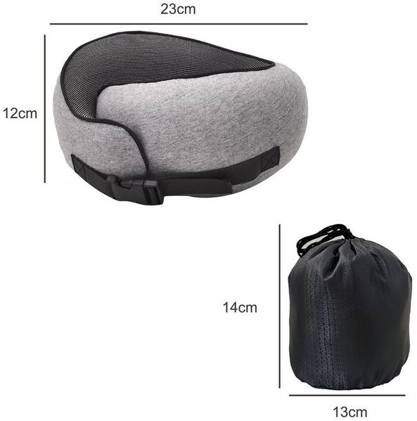 Refined Living Nackenkissen 3 in 1 Nackenkissen Flugzeug Reisekissen 100% Memory Foam, Nackenstützkissen Kopfkissen mit Augenmaske erhältlich und Ohrstöpsel, 1-tlg, 360º Ergonomisches Design Asymmetrische Seiten Reisetasche Inklusive, Weiche Passform I...