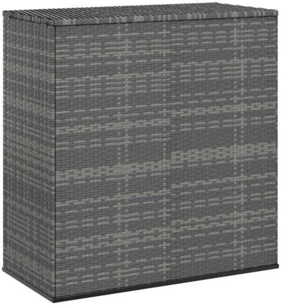 vidaXL Garten-Kissenbox PE Rattan 100x49x103,5 cm Grau 317225