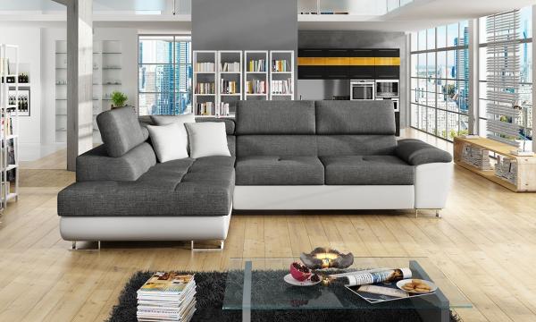 Ecksofa Cotere, Seite: Links, Farbe: Soft 017 + Lux 06 + Soft 017