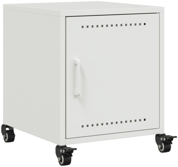 vidaXL Nachttisch Weiß 36x39x43,5 cm Stahl 846624