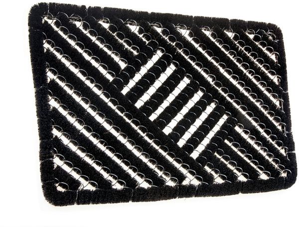 HANSE Home Fußmatte Grid Brushes Mat, Türmatte, rechteckig, Höhe: 33 mm, Gitter, Robust, Bürsten, Innen, Außen, Schmutzabtreter, Wetterfest