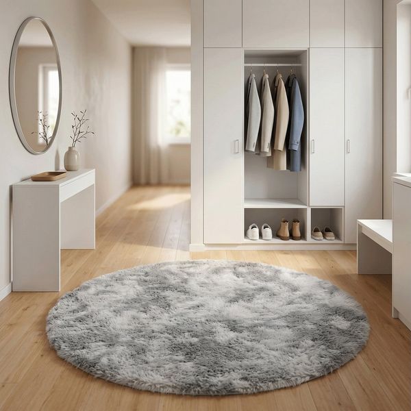 Pergamon Hochflor-Teppich Hochflor Shaggy Teppich Fluffy Rund, Rund, Höhe: 40 mm