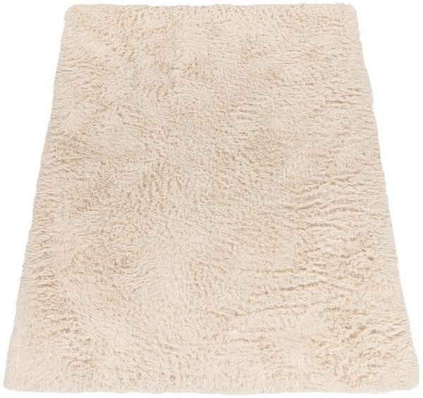 KADIMA DESIGN Teppich waschbar Unifarben Schlafzimmer Hochflor Teppich Shaggy, Rechteckig, Höhe: 37 mm, Florhöhe: 33 mm, 100% Polyester, Rechteckig, 60x100 cm, Creme