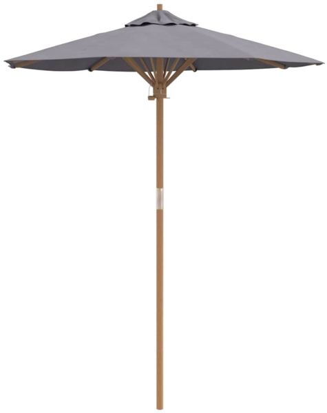 vidaXL Garten-Sonnenschirm Dunkelgrau Ø 270 x 260 cm Bambus 4108085