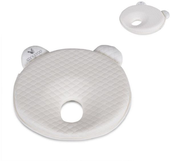 Cangaroo Babykissen Pooh ergonomisch 27 x 24 x 3 cm, Memory-Schaum, ab Geburt weiß