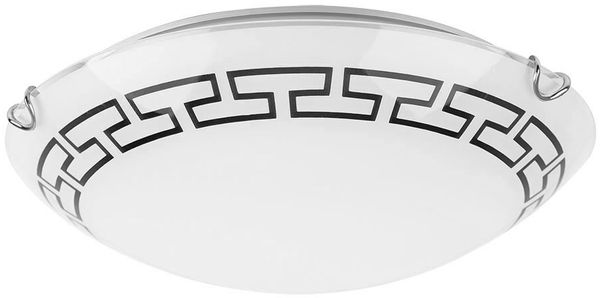 LED Deckenlampe, weiß, Glas, satiniert, rund, D 30 cm