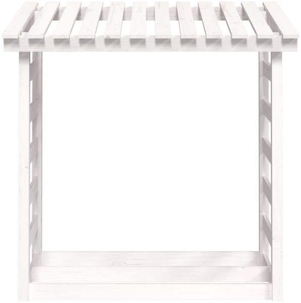 vidaXL Kaminholzregal Weiß 108x64,5x110 cm Massivholz Kiefer 822438 Bild 5