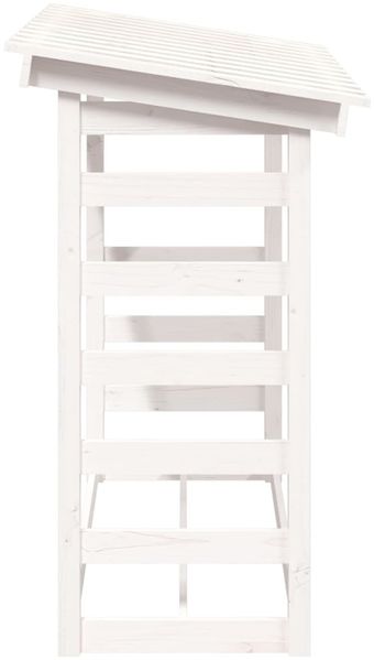 vidaXL Kaminholzregal Weiß 108x64,5x110 cm Massivholz Kiefer 822438 Bild 6