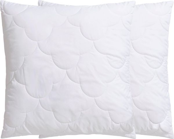 my home Microfaserkissen Mondschein, Kopfkissen 40x80 cm, 80x80 cm und weitere Größen, Füllung: Faserbällchen aus Polyester, Bezug: Microfaser, Rückenschläfer, Seitenschläfer, Spar-Set, 2-tlg, Kissen im Spar-Set, allergiker geeignet (für Hausstauballer...