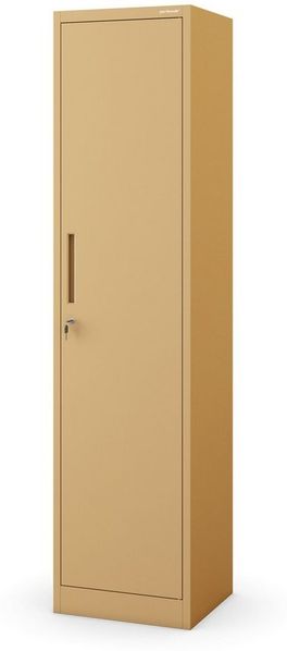 Aktenschrank Büroschrank Metallschrank Aufbewahrungsschrank 4 Fachböden Flügeltür Pulverbeschichtung Metall 185 x 45 x 40 cm (Beige)