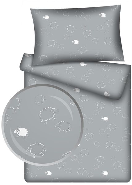 KiGATEX Kinderbettwäsche KiGATEX Set 2-teilig, 100x135 + 40x60 cm, für Mädchen + Jungen, 100% Baumwolle, weich & atmungsaktiv, waschbar bei 60°C