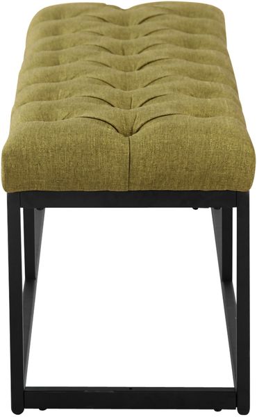 Sitzbank MEXICO - Stoff Grün 100x38x46 cm | Sitzbank Flur Sitzhocker Esszimmerbank Polsterbank Schlafzimmerbank Bild 4