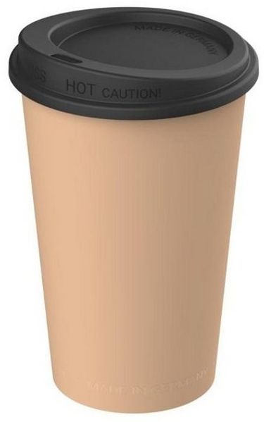 elasto Coffee-to-go-Becher 0,3 L Kaffeebecher mit Deckel robuster Mehrwegbecher, Made in Germany, BPA-frei, Teebecher, Coffee Mug, recycled Becher