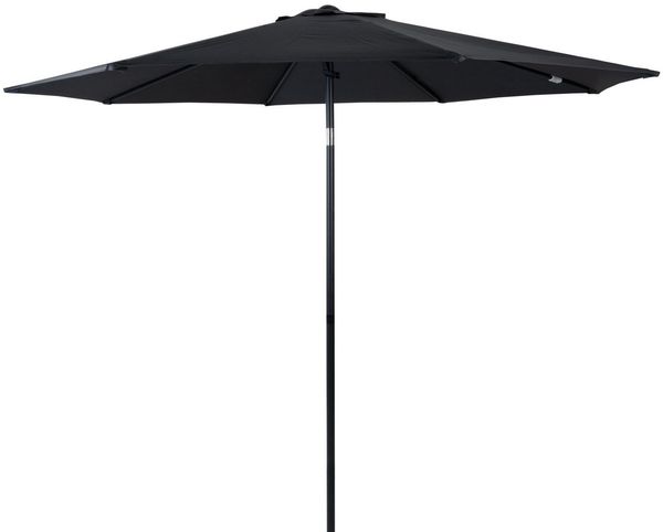 doppler® Sonnenschirm DERBY, Schwarz, Ø 270 cm, Aluminium, Neigbar, Polyesterschirm