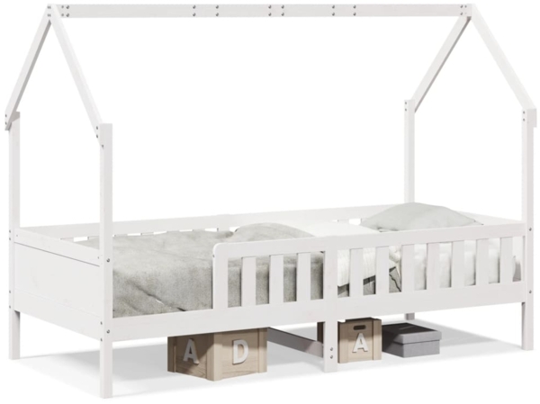vidaXL Kinderbett Hausbett Weiß 90x190 cm Massivholz Kiefer 850708