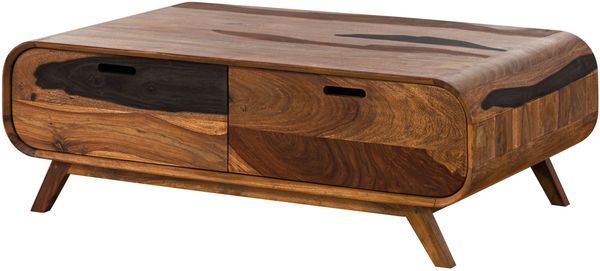 Couchtisch Sheesham 120x70x40 dunkelbraun lackiert MAILAND #135