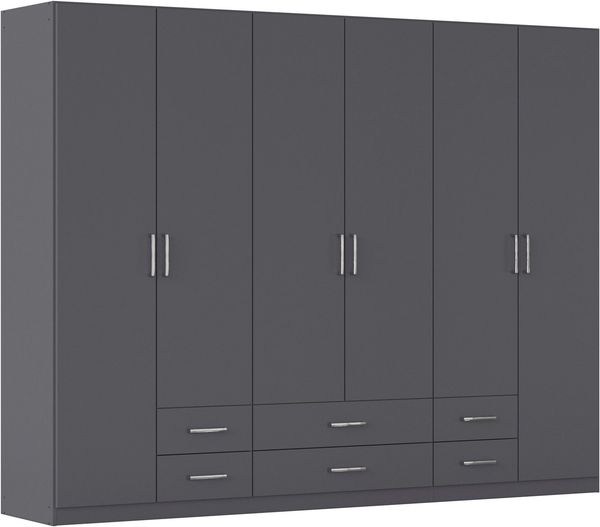 rauch Drehtürenschrank Kleiderschrank Garderobe GAMMA Breiten 91/136/181/226/271/315/360 cm (in 3 Ausstattungen BASIC/CLASSIC/PREMIUM (inkl. SOFT-CLOSE-Funktion) mit Schubladen, verschiedene Griff-Varianten TOPSELLER MADE IN GERMANY