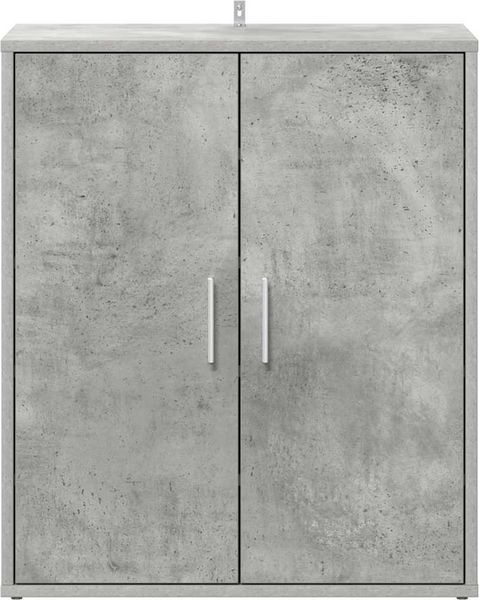 Schuhschrank, Schuhkipper für Flur, skandinavisch Betongrau 60x35x70 cm Holzwerkstoff Bild 5