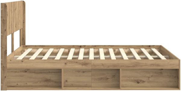 vidaXL Bettgestell mit Stauraum und Kopfteil Artisan-Eiche 3414202 Bild 6