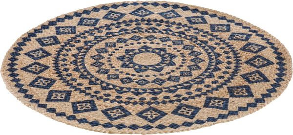 LUXOR living Teppich Mamda, Juteteppich, rund, Höhe: 4 mm, Flachgewebe, handgeflochten, Flecht Design, Naturfaser, Boho-Style
