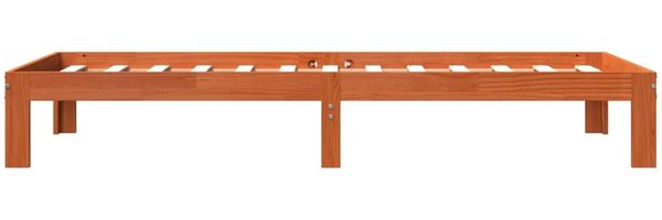 vidaXL Massivholzbett ohne Matratze Wachsbraun 75x190 cm Kiefernholz 844163 Bild 5