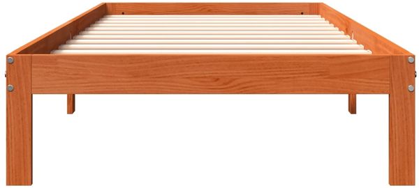 vidaXL Massivholzbett ohne Matratze Wachsbraun 75x190 cm Kiefernholz 844163 Bild 4