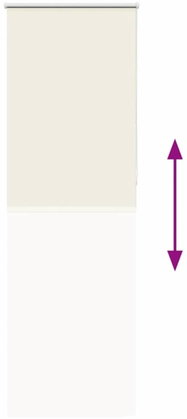 vidaXL Verdunkelungsrollo Cremeweiß 80x210cm Stoffbreite 75,7 cm 4011696 Bild 8