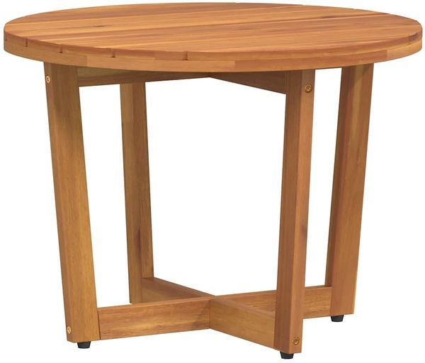 Gartentisch, Beistelltisch, Balkontisch Rund Ø55x40 cm Massivholz Akazie Bild 2