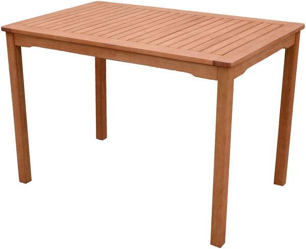 Gartentisch RENO - Eukalyptus, Natur, 110x70x75cm | Terrassentisch Wetterfest Outdoor Tisch