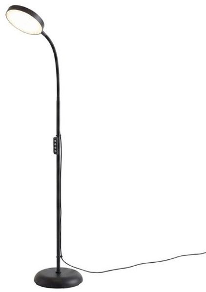VASAGLE Stehlampe LED Dimmbar Leselampe 360° Drehbar für Wohnzimmer 22 x 22 x 170 cm Schwarz