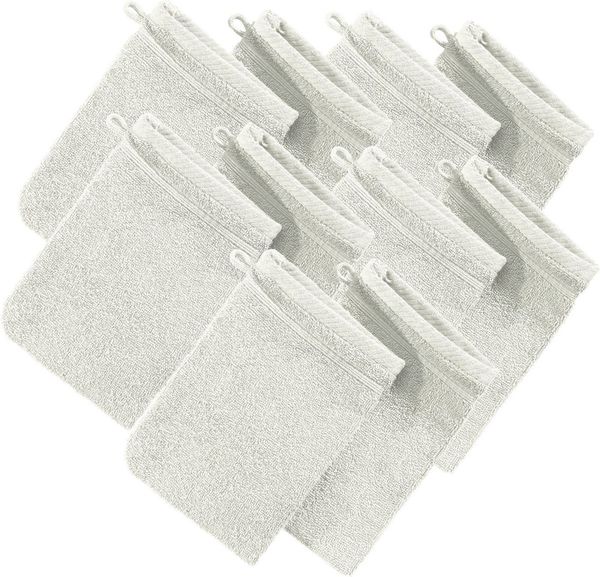 Erwin Müller Waschhandschuh Waschhandschuh "Heidelberg" 10er-Pack, Frottier, Walk-Frottier Uni