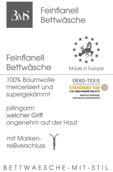 Bettwaesche-mit-Stil Karo Feinflanell Landhaus Bettwäsche "Toronto" rot Garnitur 135x200 + 80x80 Bild 3