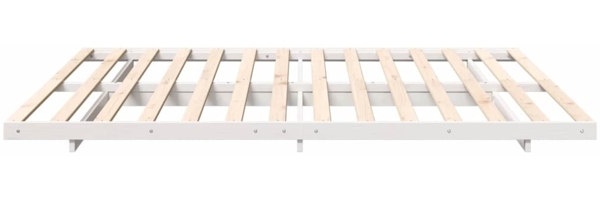vidaXL Bodenbettgestell Weiß 180 x 200 cm Massivholz Kiefer 873062 Bild 5