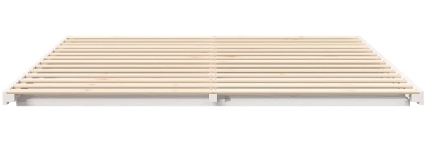 vidaXL Bodenbettgestell Weiß 180 x 200 cm Massivholz Kiefer 873062 Bild 4