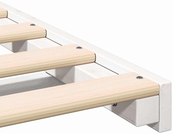 vidaXL Bodenbettgestell Weiß 180 x 200 cm Massivholz Kiefer 873062 Bild 7