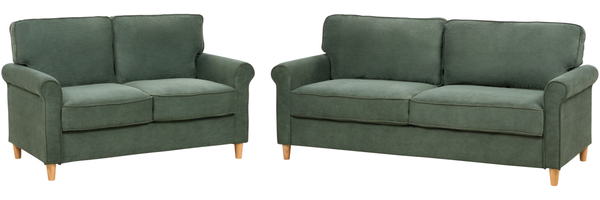 Sofa Set 5-Sitzer RONNEBY Cord Dunkelgrün Bild 4