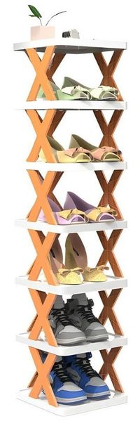 TUWENA Schuhregal Schuhregal Schmal Platzsparendes Schuhregal Standregal mit 7 Ebenen