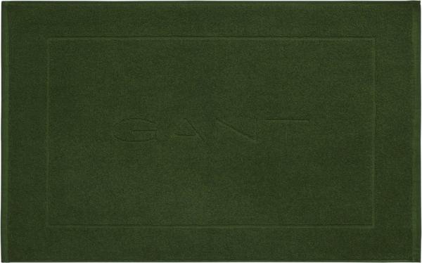 GANT Badematte - Duschvorleger, Frottee, Bio-Baumwolle, Logo, uni Grün (Pine Green) 50x80cm