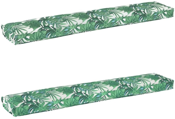 vidaXL Palettenkissenset Floral 2 pcs Blattmuster 200 x 40 x 8 cm 42001736