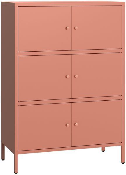 skølm 'Atriona' Metallkommode 3x2, terrakotta, mit 3 Fächern, 113x80x38 cm Bild 2