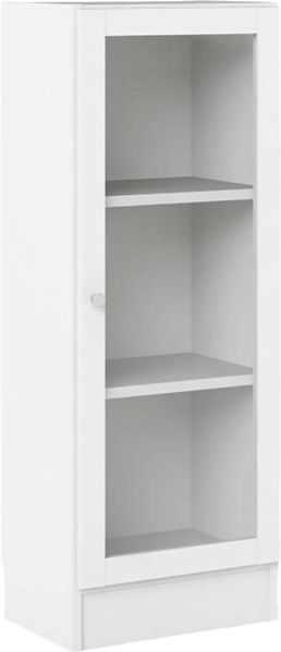 Dmora Bücherregal Goring, Büroregal, Mobiler Buchhalter, Bücherbrett, 41x28 h107 cm, Weiß