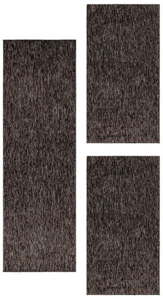 Carpettex Kurzflor-Bettumrandung Unicolor - Einfarbig, Höhe 7 mm, (Bett-Set, 3-tlg, Bettvorlage), Schlafzimmer Teppich Bettumrandung Läufer Set 3 teilig
