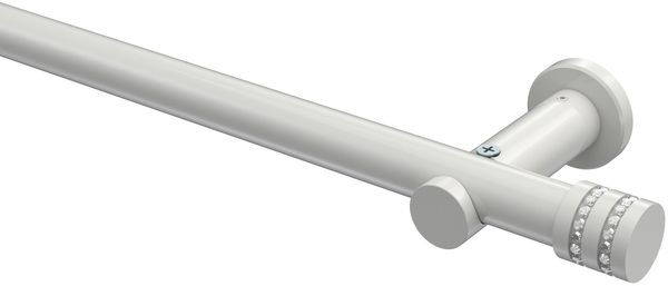 Gardinenstangen-Set Platon Estana 100 cm, 1-läufig (ohne Ringe), 20 mm Ø Weiß